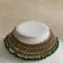 Indian Gold Plated Emerald Green Pearl Choker Set, thumbnail 6 of 8