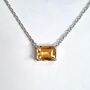 Citrine Necklace In Sterling Silver And Gold Vermeil, thumbnail 5 of 9