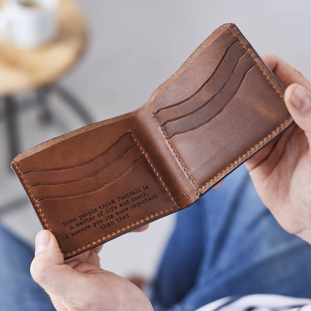 Personalised Leather Wallet With Large Initials By Vida Vida