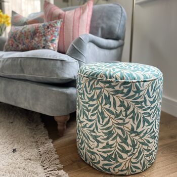 Dressing Table Pouffe In William Morris Willow Bough, 2 of 3