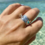Rajput Serenity Turquoise Pearl Silver Spinning Ring, thumbnail 2 of 12