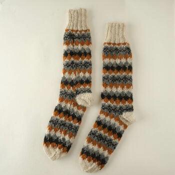 Hand Knitted Nordic Wool Socks, 4 of 10