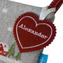 Personalised Embroidered Christmas Stocking Name Tags, thumbnail 4 of 5