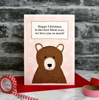 'Mummy Bear' Personalised Christmas Card, 3 of 3
