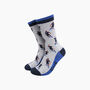 Football Players Bamboo Socks In Light Grey, thumbnail 1 of 4