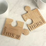 His And Hers Personalised Wooden Coasters, thumbnail 2 of 3