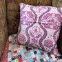 Tiger Chinoiserie Print Velvet Piped Cushion, thumbnail 2 of 4