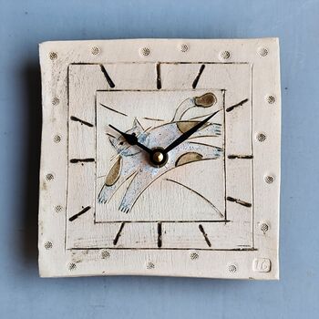 Wall Clock Jumping Cat, 3 of 5