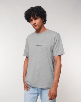 Custom Flag 100% Organic Cotton Men's T Shirt, 7 of 8