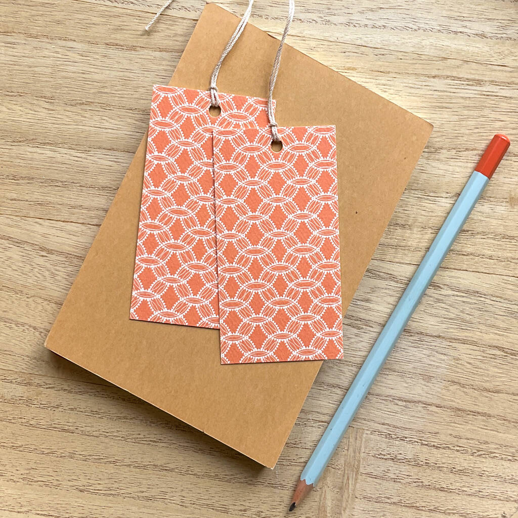 Tile Orange Gift Tags, 1 of 2
