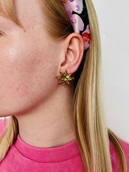 Star Glitter Resin Stud Earrings – Double Star Statement Stud Glitter Resin Earrings / Shimmering Celestial Jewellery / Gift For Her, 9 of 9