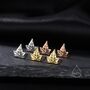 Sterling Silver Ivy Leaf Stud Earrings, thumbnail 4 of 12