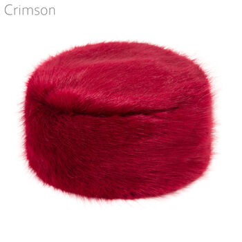 Helen Moore Faux Faux Fur Pillbox Hat. Made In England By Helen Moore ...