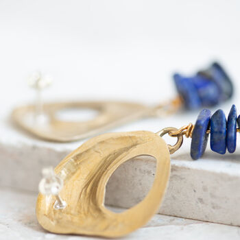 Mismatched Earrings With Lapis Lazuli, 3 of 3