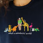 What A Wonderful World Embroidered Sweatshirt, thumbnail 9 of 12