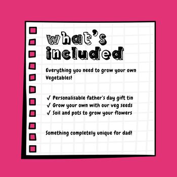 Father's Day Personalised Grow Your Own Vegetables Kit, 5 of 6