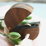 Walnut Wood And Copper Round Ring Box, thumbnail 3 of 4