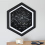 Personalised Star Map With Hexagon Frame, thumbnail 1 of 6