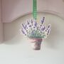 Wooden Lavender Flower Hanging Decoration Gift For Gardeners, thumbnail 1 of 7