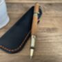 Matt Black Leather Pen Sleeve, Pen Case, thumbnail 2 of 7