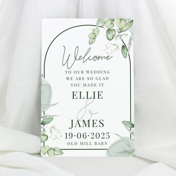 Personalised Botanical Wedding Sign, 3 of 6