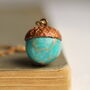 Turquoise Acorn Necklace, thumbnail 9 of 10