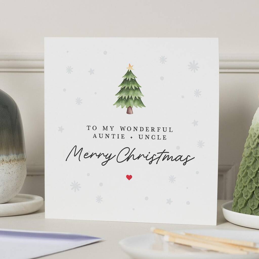 Auntie And Uncle Christmas Card, 1 of 7