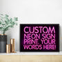 Personalised Neon Sign Print, thumbnail 1 of 10