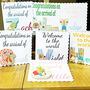 Personalised Alphabet Door Letter New Baby Card, thumbnail 1 of 8