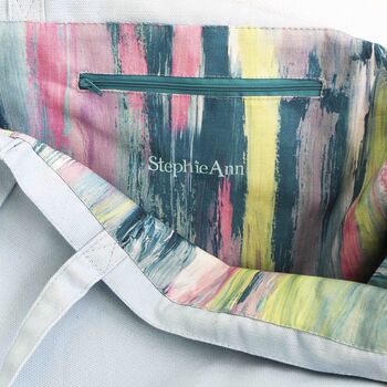 Personalised Birthday Flower Tote Bag Gift For Her, 5 of 7