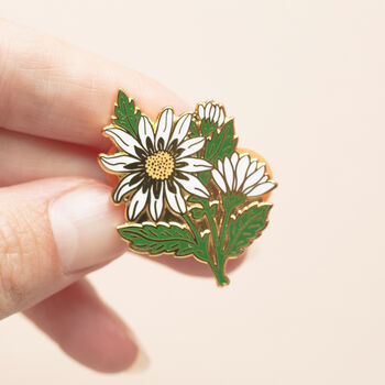 Daisy Flower Enamel Pin Badge, 2 of 10