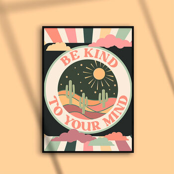 'Be Kind To Your Mind' Print, Unframed, 2 of 2