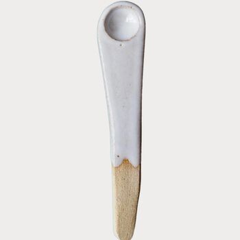 Handmade White Mini Pottery Salt Or Spice Spoon, 11 of 11