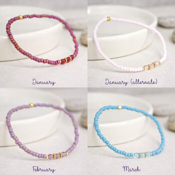 Birthstone Beaded Friendship Bracelet, 5 of 12