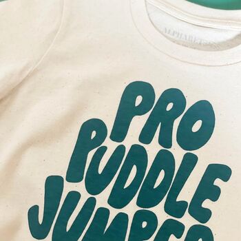 'Pro Puddle Jumper' Organic Cotton Kids' T Shirt, 5 of 8