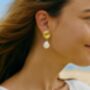 Ava Earrings 18k Gold Plated Titanium, Tarnish Free, Hypoallergenic + Waterproof, thumbnail 2 of 9