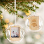 Personalised Wooden Christmas Photo Glass Dome Bauble, thumbnail 1 of 3