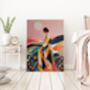 Female Colourful Landscape Portrait Art Print, thumbnail 3 of 4