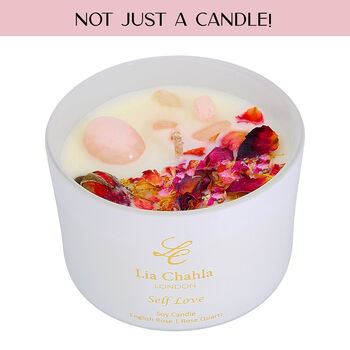 Mother's Day Hamper Gift / English Rose Candle, Crystal Soap, Aroma Bracelet With Essential Oil, 4 of 12