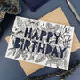 Monochrome Floral Paper Cut Birthday Card, thumbnail 8 of 9