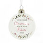 Personalised Christmas Glass Bauble Hanging Decoration, thumbnail 4 of 5