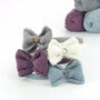 Handknitted Organic Cotton Bow Hairband, thumbnail 2 of 9