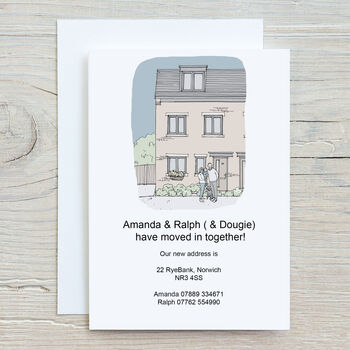 Personalised Illustrated Change Of Address Cards, 3 of 9