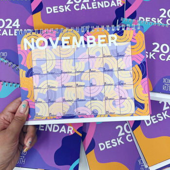 2024 Colourful Patterned A5 Desk Calendar, 12 of 12