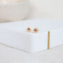 18ct Gold Plated Daffodil Stud Earrings, thumbnail 5 of 10