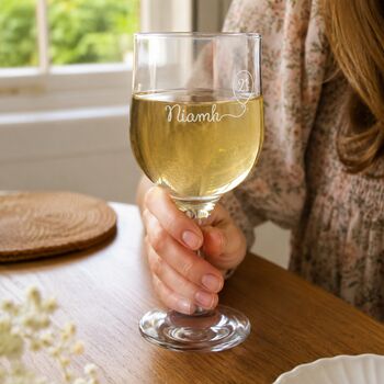 Engraved Wine Glass Personalised 21st Birthday Gift, 3 of 11