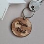 Personalised 'Team Dad' Wooden Football Keyring, thumbnail 3 of 4