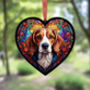 Beagle Stained Glass Effect Heart Suncatcher, thumbnail 5 of 6