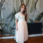Anastasia In Blush/Apricot ~ Flower Girl | Party Dress, thumbnail 3 of 4