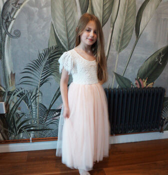 Anastasia In Blush/Apricot ~ Flower Girl | Party Dress, 3 of 4